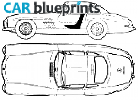 1955 Mercedes-Benz SL-Class W198 300 SL Coupe blueprint
