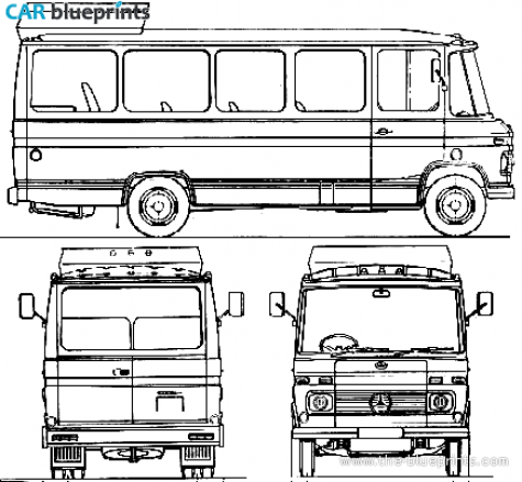 1979 Mercedes-Benz 309D Bus blueprint