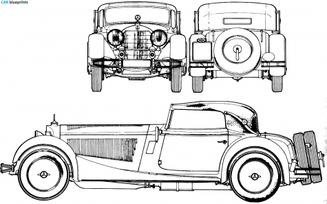 1928 Mercedes-Benz 500s Cabriolet blueprint