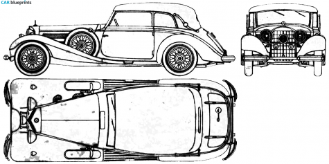 1955 Mercedes-Benz 540K Sedan blueprint