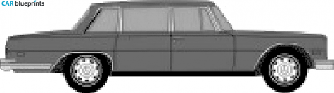 1963 Mercedes-Benz S-class W100 600m Limousine blueprint