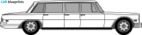 1963 Mercedes-Benz S-class W100 600L Limousine blueprint