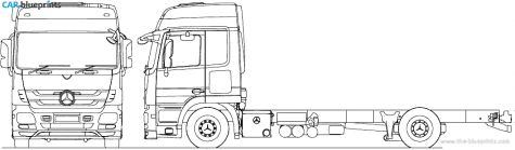 2010 Mercedes-Benz Actros 4x2 Midiliner Rigid Truck blueprint