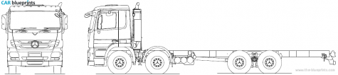 2010 Mercedes-Benz Actros 8x4 Rigid Truck blueprint