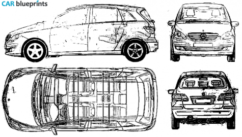 2005 Mercedes-Benz B-class W245 Minivan blueprint