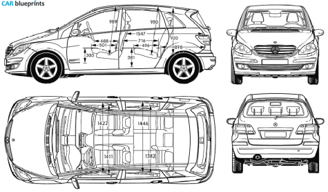 2006 Mercedes-Benz B-class W245 Minivan blueprint