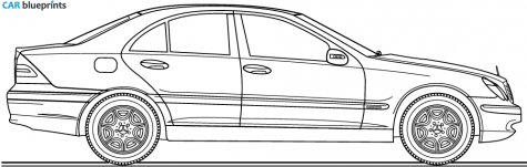 2004 Mercedes-Benz C-class W203 C220 K Sedan blueprint