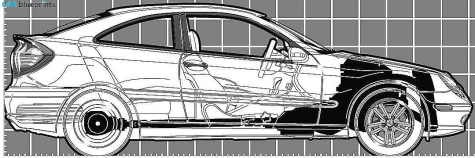 2002 Mercedes-Benz C 230 Sports Coupe blueprint