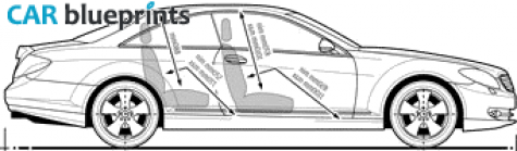 2007 Mercedes-Benz CL-Classe W216 C216 Coupe blueprint