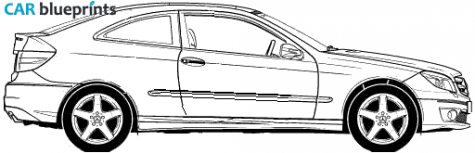 2008 Mercedes-Benz CLC-class W203 Coupe blueprint