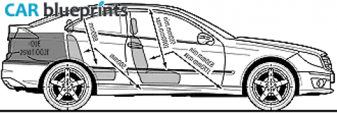 2008 Mercedes-Benz CLC-class W203 CLC220 CDi Sport Coupe blueprint