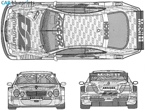 2000 Mercedes-Benz DTM2000 Coupe blueprint