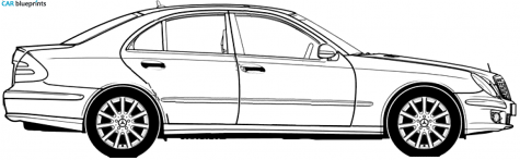 2007 Mercedes-Benz E-Class W211 Sedan blueprint