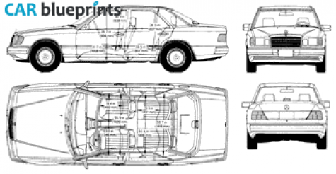 1984 Mercedes-Benz E-Class W124 Sedan blueprint