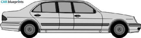 2003 Mercedes-Benz E-Class W211 E320L Limousine blueprint