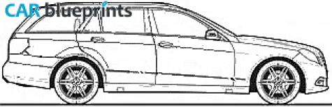 2010 Mercedes-Benz E350 CDi Estate W212 Wagon blueprint