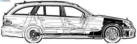 2007 Mercedes-Benz E-Class W211 E63 AMG Wagon blueprint