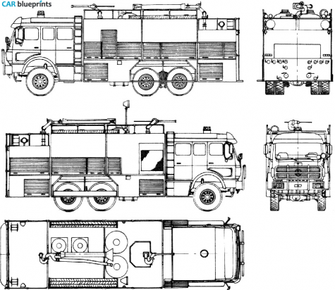 1987 Mercedes-Benz Fire Truck blueprint