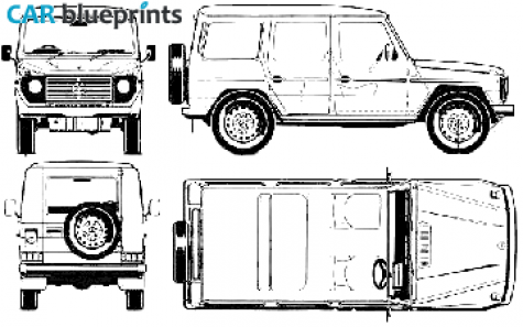 1986 Mercedes-Benz G WAGEN LWB SUV blueprint