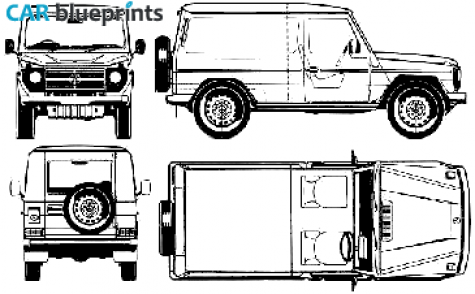 1986 Mercedes-Benz G WAGEN LWB SUV blueprint