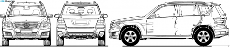 2008 Mercedes-Benz GLK-Class X204 SUV blueprint