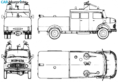 1973 Mercedes-Benz L1113 Fire Truck blueprint