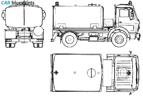 1979 Mercedes-Benz L1217 Fire Truck blueprint