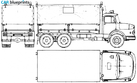 1968 Mercedes-Benz L1618 Fire Truck blueprint