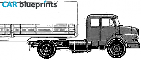 1964 Mercedes-Benz L1620 Truck blueprint