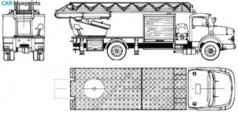 1980 Mercedes-Benz L1924 Fire Truck blueprint