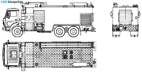 1983 Mercedes-Benz L2232 Fire Truck blueprint