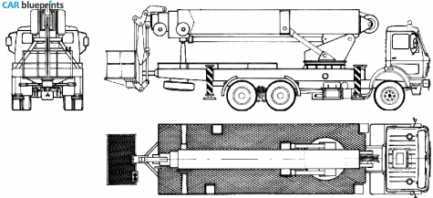 1979 Mercedes-Benz L2626K 6x6 Fire Truck blueprint