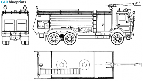 1976 Mercedes-Benz L2632 Fire Truck blueprint