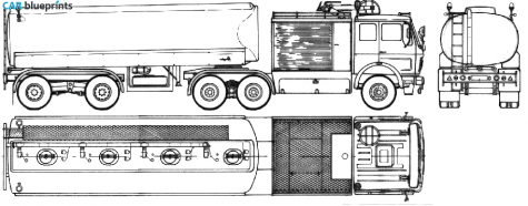 1977 Mercedes-Benz L2632 Fire Truck blueprint