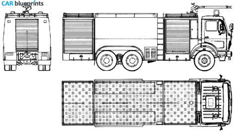 1982 Mercedes-Benz L2632K-38 Fire Truck blueprint