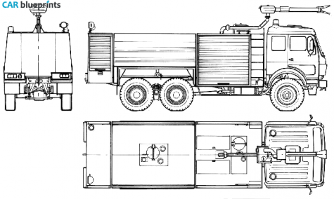 1986 Mercedes-Benz L2636A Fire Truck blueprint