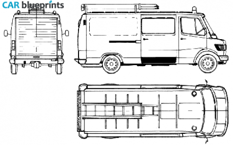 1980 Mercedes-Benz L308 Fire Van blueprint