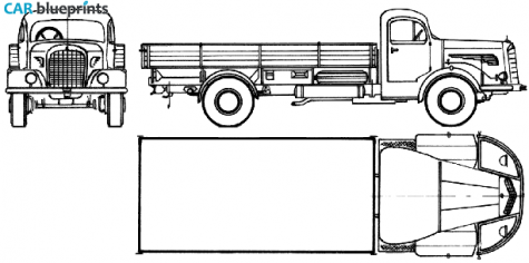 1957 Mercedes-Benz L329 Truck blueprint