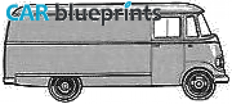 1964 Mercedes-Benz L406 Van blueprint