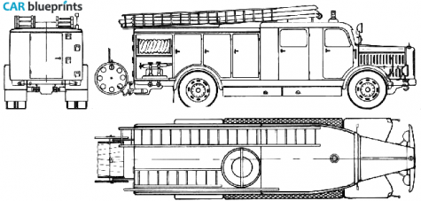 1940 Mercedes-Benz L4500S Fire Truck blueprint