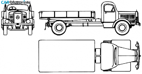 1951 Mercedes-Benz L5000 Truck blueprint