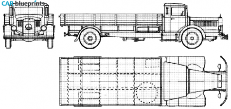 1935 Mercedes-Benz L6500 Truck blueprint