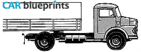 1964 Mercedes-Benz L701 Truck blueprint