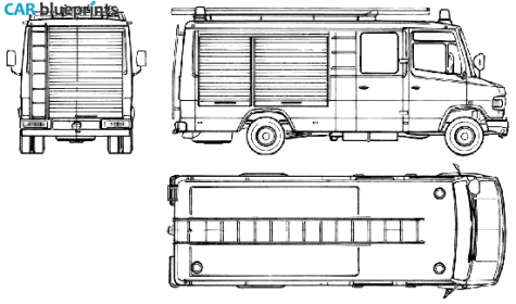 1988 Mercedes-Benz L809D Fire Truck blueprint