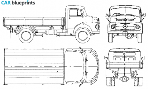 1960 Mercedes-Benz LA710 Truck blueprint