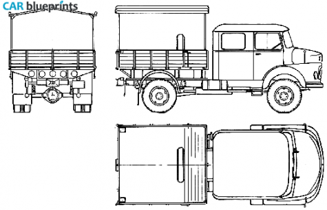 1960 Mercedes-Benz LA911 Truck blueprint