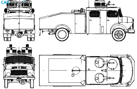 1975 Mercedes-Benz LAF1113 Truck blueprint