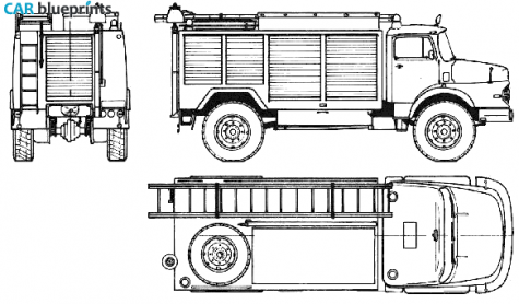 1973 Mercedes-Benz LAK1924 Fire Truck blueprint