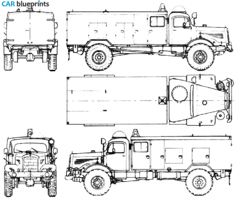 1963 Mercedes-Benz LG315-46 Fire Truck blueprint