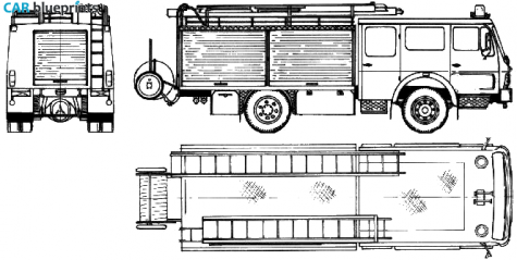 1984 Mercedes-Benz LH Fire Truck blueprint